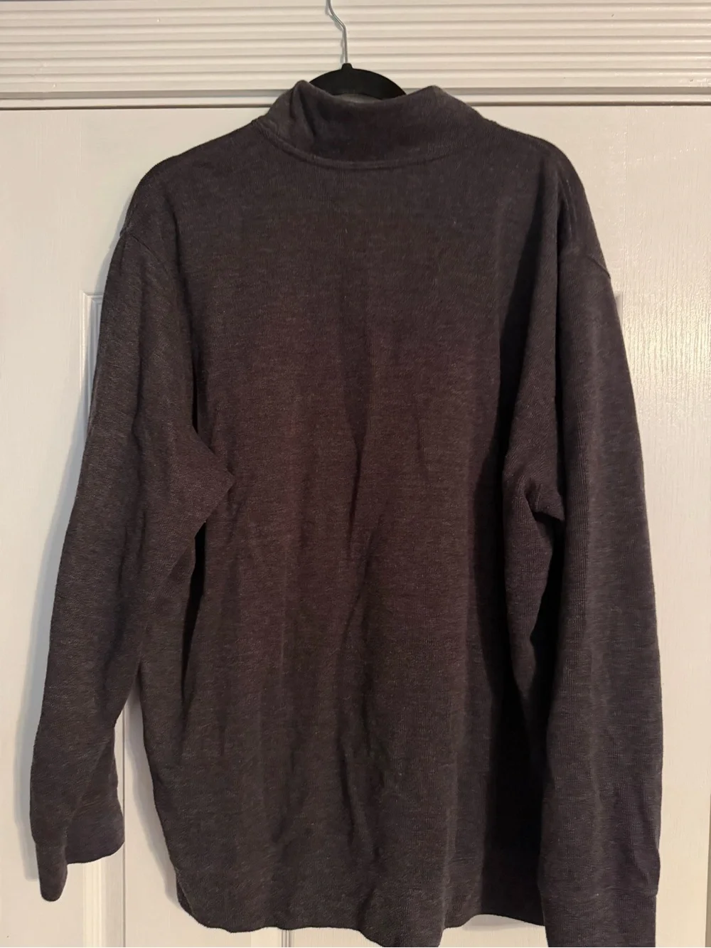 Lands' End Men's Half-Zip Sweater - Charcoal